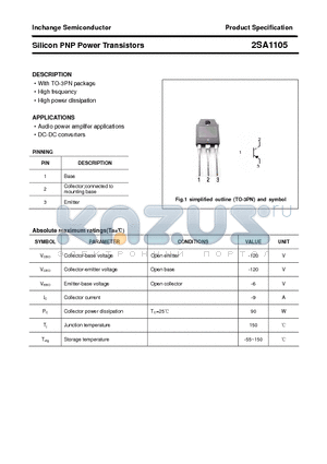 2SA1105 datasheet - Silicon PNP Power Transistors