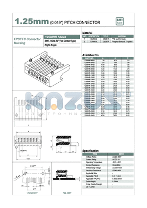 12508HR datasheet - 1.25mm PITCH CONNECTOR