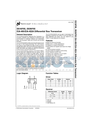 5962-8961501HA datasheet - EIA-485/EIA-422A Differential Bus Transceiver