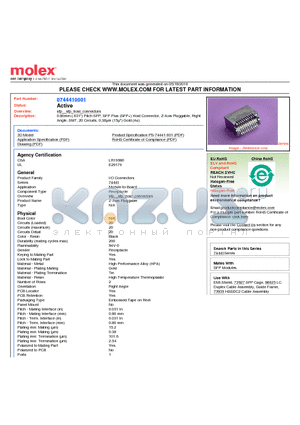 0744410001 datasheet - 0.80mm (.031