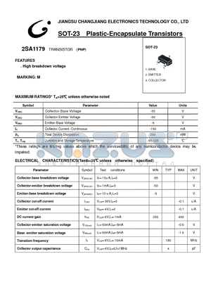 2SA1179 datasheet - TRANSISTOR (PNP)