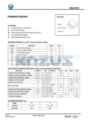 2SA1213 datasheet - TRANSISTOR(PNP)