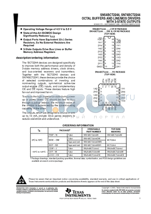 5962-9074101M2A datasheet - OCTAL BUFFERS AND LINE/MOS DRIVERS WITH 3-STATE OUTPUTS