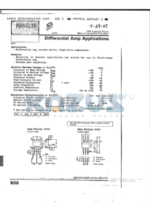 2SA1239 datasheet - DIFFERENTIAL AMP APPLICATIONS