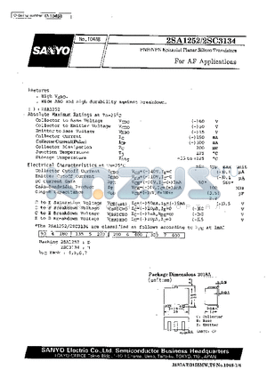 2SA1252 datasheet - For AF Applications