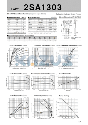 2SA1303_07 datasheet - Silicon PNP Epitaxial Planar Transistor