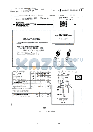 BD526 datasheet - PNP SILICON AMPLIFIER TRANSISTORS