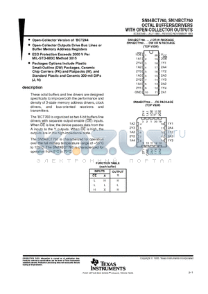 5962-9093801MSA datasheet - OCTAL BUFFERS/DRIVERS WITH OPEN-COLLECTOR OUTPUTS