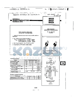 BD529 datasheet - NPN SILICON AMPLIFIER TRANSISTORS