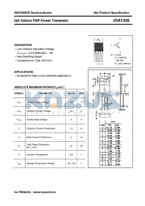 2SA1328 datasheet - isc Silicon PNP Power Transistor