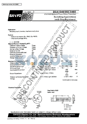 2SA1348 datasheet - Switching Applications(with Bias Resistance)