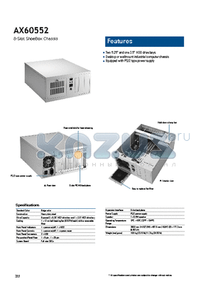 AX60552 datasheet - Desktop or wallmount industrial computer chassis