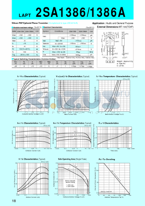 2SA1386 datasheet - Silicon PNP Epitaxial Planar Transistor(Audio and General Purpose)