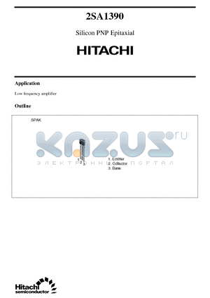 2SA1390 datasheet - Silicon PNP Epitaxial