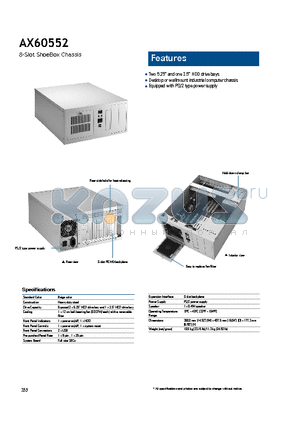 AX60552WB/X300 datasheet - Desktop or wallmount industrial computer chassis