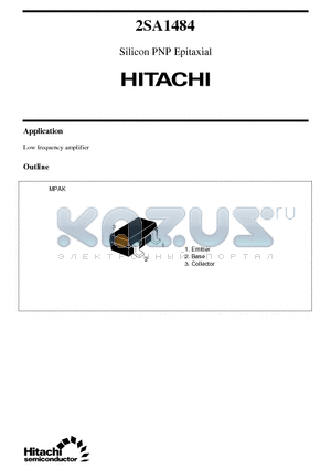 2SA1484 datasheet - Silicon PNP Epitaxial