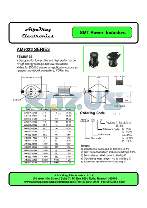 AM5022-220M datasheet - SMT Power Inductors