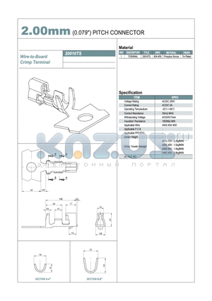20010TS datasheet - 2.00mm PITCH CONNECTOR