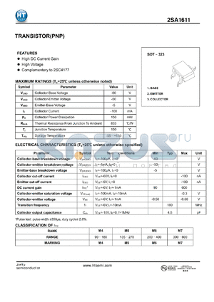 2SA1611 datasheet - TRANSISTOR(PNP)