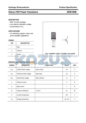 2SA1640 datasheet - Silicon PNP Power Transistors