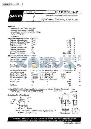 2SA1707 datasheet - High-Current Switching Applications