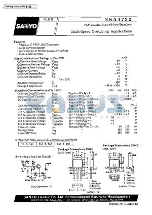 2SA1732 datasheet - High-Speed Switching Applications