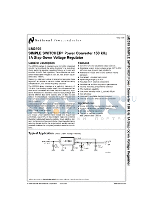 5962-9650301QEA datasheet - SIMPLE SWITCHER Power Converter 150 kHz 1A Step-Down Voltage Regulator