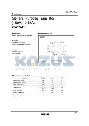 2SA1774EB datasheet - General Purpose Transistor