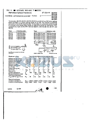 BD611 datasheet - PNP SILICON EPIBASE TRANSISTORS