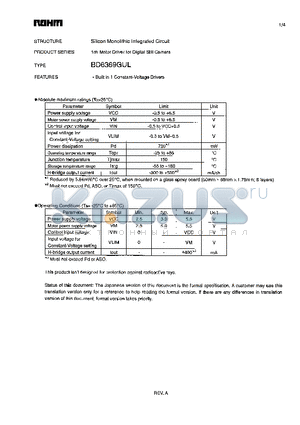 BD6369GUL datasheet - Silicon Monolithic Integrated Circuit