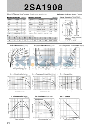 2SA1908_07 datasheet - Silicon PNP Epitaxial Planar Transistor