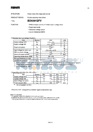 BD6381EFV datasheet - Bipolar stepping motor driver