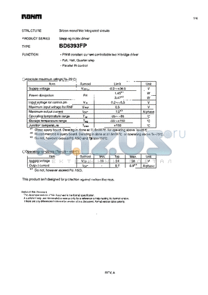 BD6393FP datasheet - Stepping motor driver