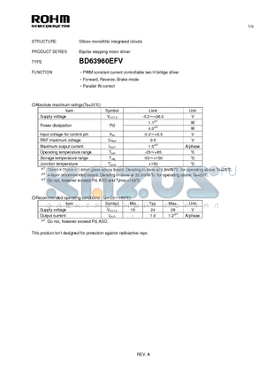 BD63960EFV datasheet - Silicon monolithic integrated circuits