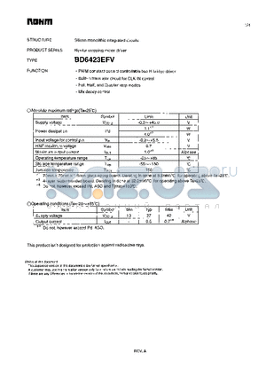 BD6423EFV datasheet - Silicon Monolithic Integrated Circuit