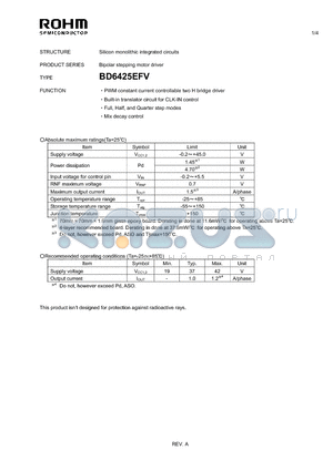 BD6425EFV_11 datasheet - Silicon monolithic integrated circuits