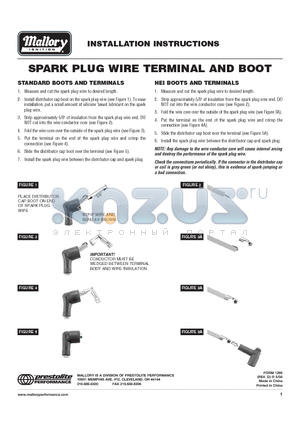 1266 datasheet - SPARK PLUG WIRE TERMINAL AND BOOT