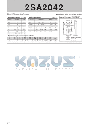 2SA2042 datasheet - Silicon PNP Epitaxial Planar Transistor