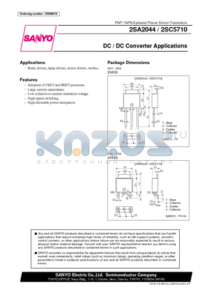 2SA2044 datasheet - DC / DC Converter Applications