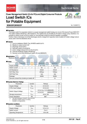 BD6520F_11 datasheet - Load Switch ICs for Portable Equipment