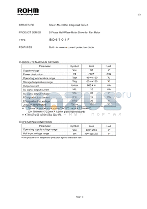 BD6701F_11 datasheet - Silicon Monolithic Integrated Circuit