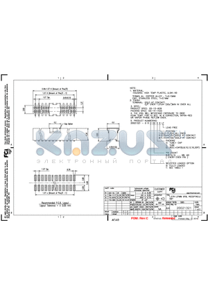 20021321-00010C1LF datasheet - 1.27X1.27MM BTB RECEPTACLE SMT