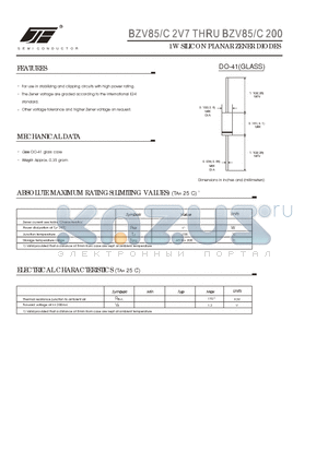 BZX85/C12 datasheet - SILICON PLANAR ZENER DIODES