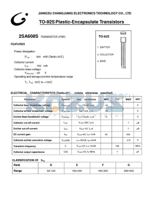 2SA608S datasheet - TRANSISTOR (PNP)