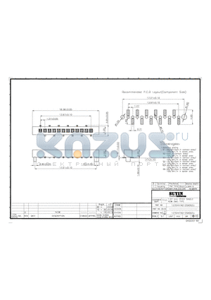 127044FA012SX00ZU datasheet - 1.27mm PITCH SINGLE ROW SMD TYPE