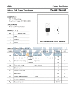 2SA699A datasheet - Silicon PNP Power Transistors