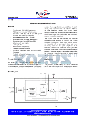 12781AF-08SR datasheet - General Purpose EMI Reduction IC