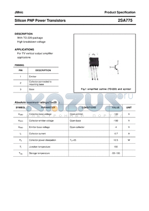 2SA775 datasheet - Silicon PNP Power Transistors