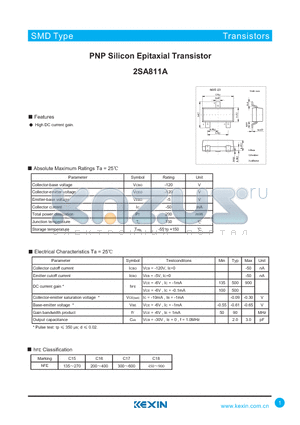 2SA811A datasheet - PNP Silicon Epitaxial Transistor
