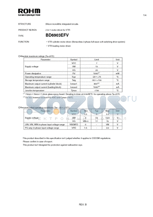 BD6903EFV datasheet - Silicon monolithic integrated circuits